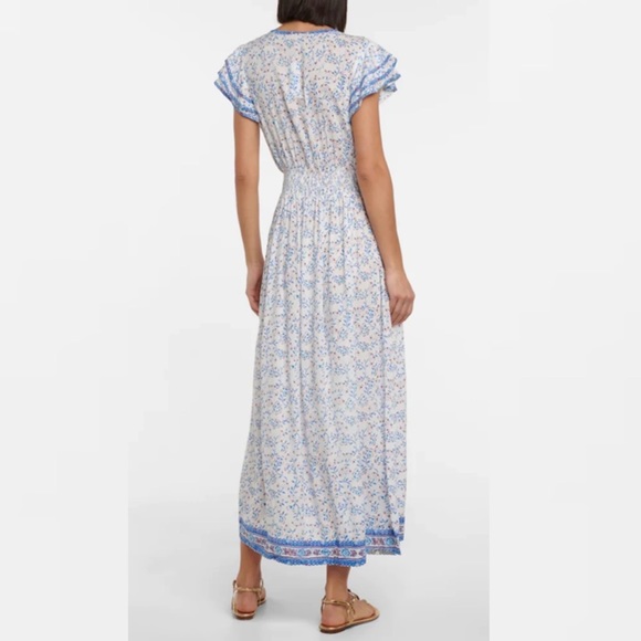 Poupette St Barth Women's Della Midi Dress Size Small S Blue Cerise - Picture 3 of 10